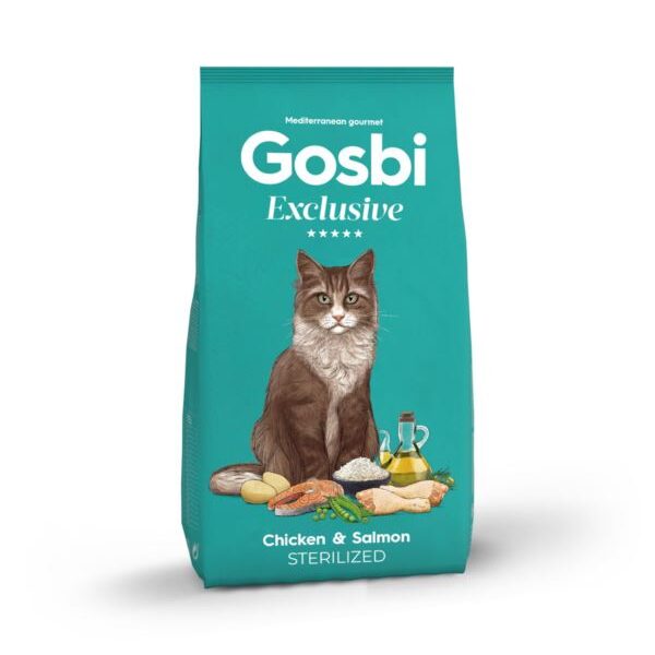 GOSBI kot EXCLUSIVE kurczak & łosoś STERIL. 1,5 kg