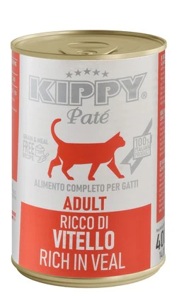 Kippy Cat Wet Food Adult Pate Rice in Veal – can – 400 g