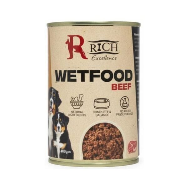 Rich Excellence Cans Wet Food Dog 400G - Beef